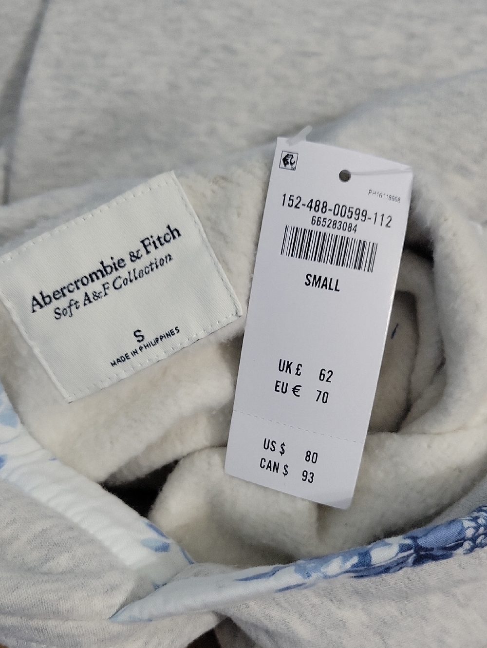 NWT Abercrombie & Fitch Nantucket Crabbers Hoodie - Small - Picture 8 of 10